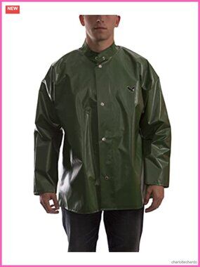 Waterproof Work Rain Coat Long Sleeve Medium Weight